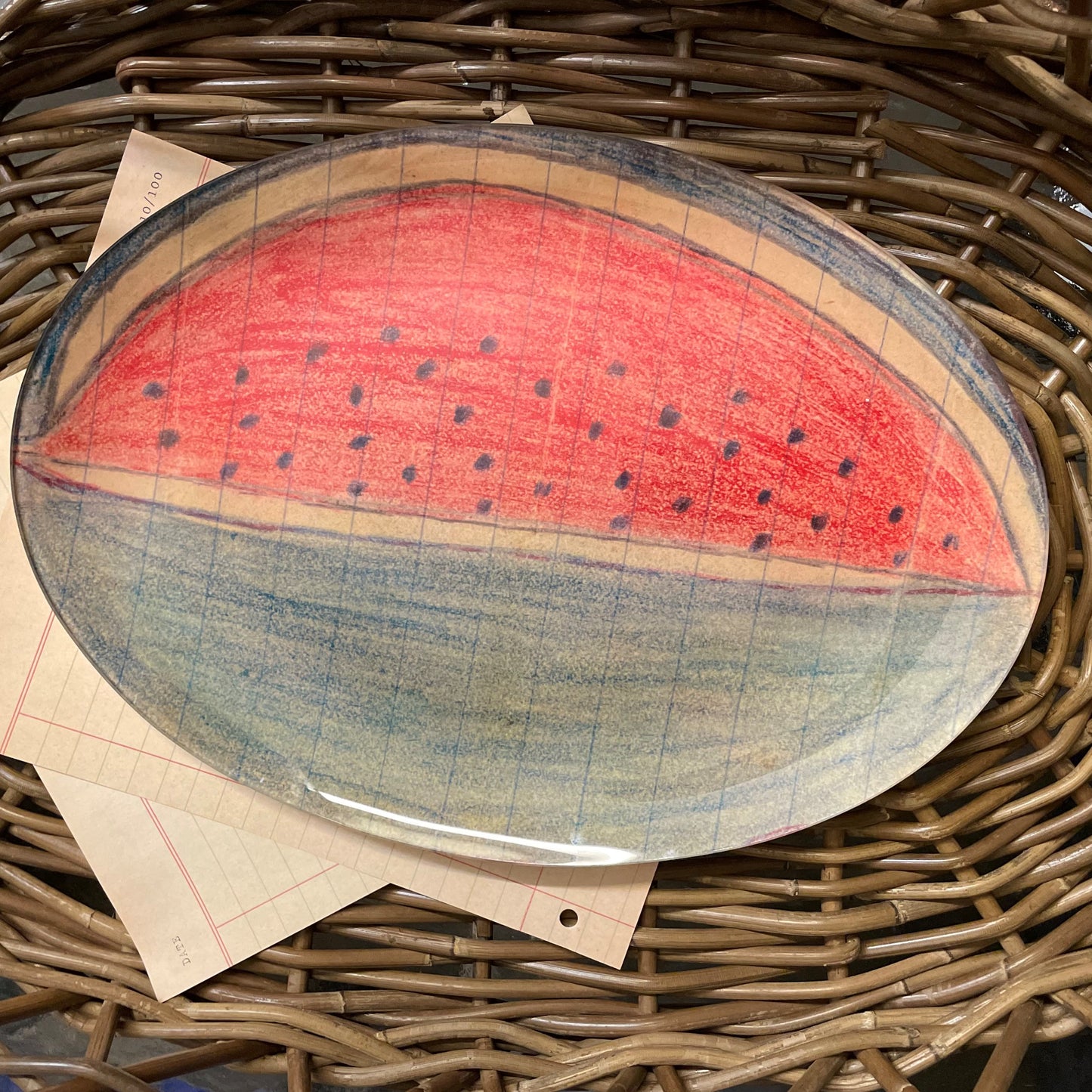 Watermelon Oval Tray