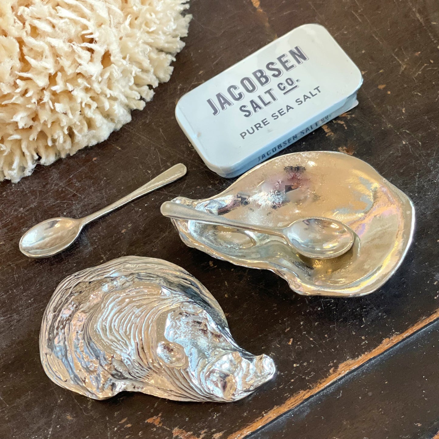 Oyster Salt Cellar & Spoon