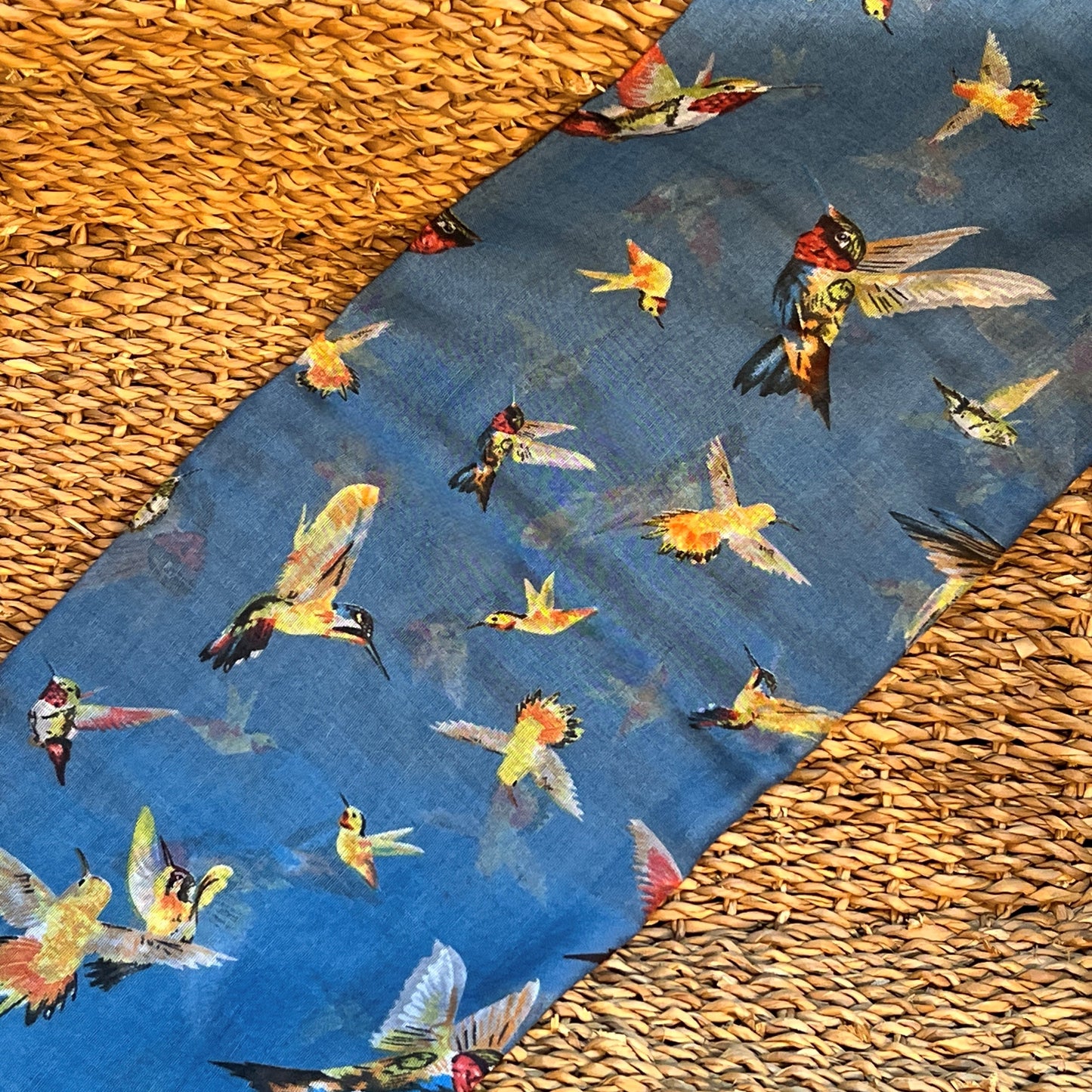 Hummingbird Steel Blue Scarf