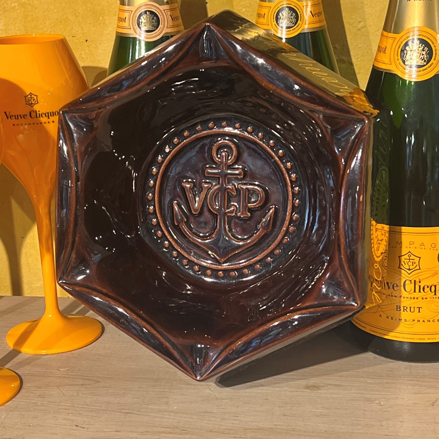 Vintage Brown Veuve Clicquot Tray