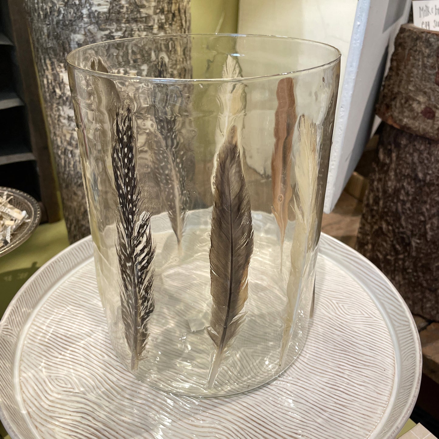 Enameled Feather Hurricane, Large