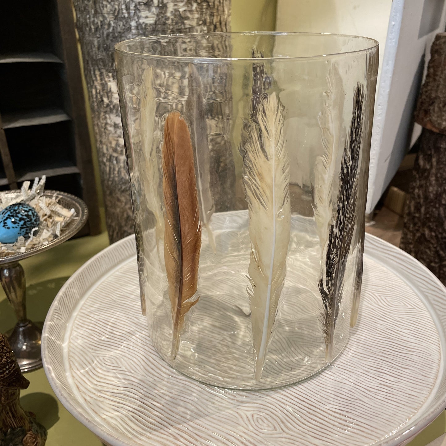 Enameled Feather Hurricane, Large