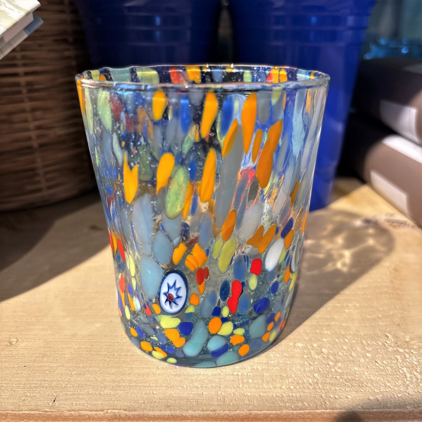 Light Blue Short Murano Tumbler
