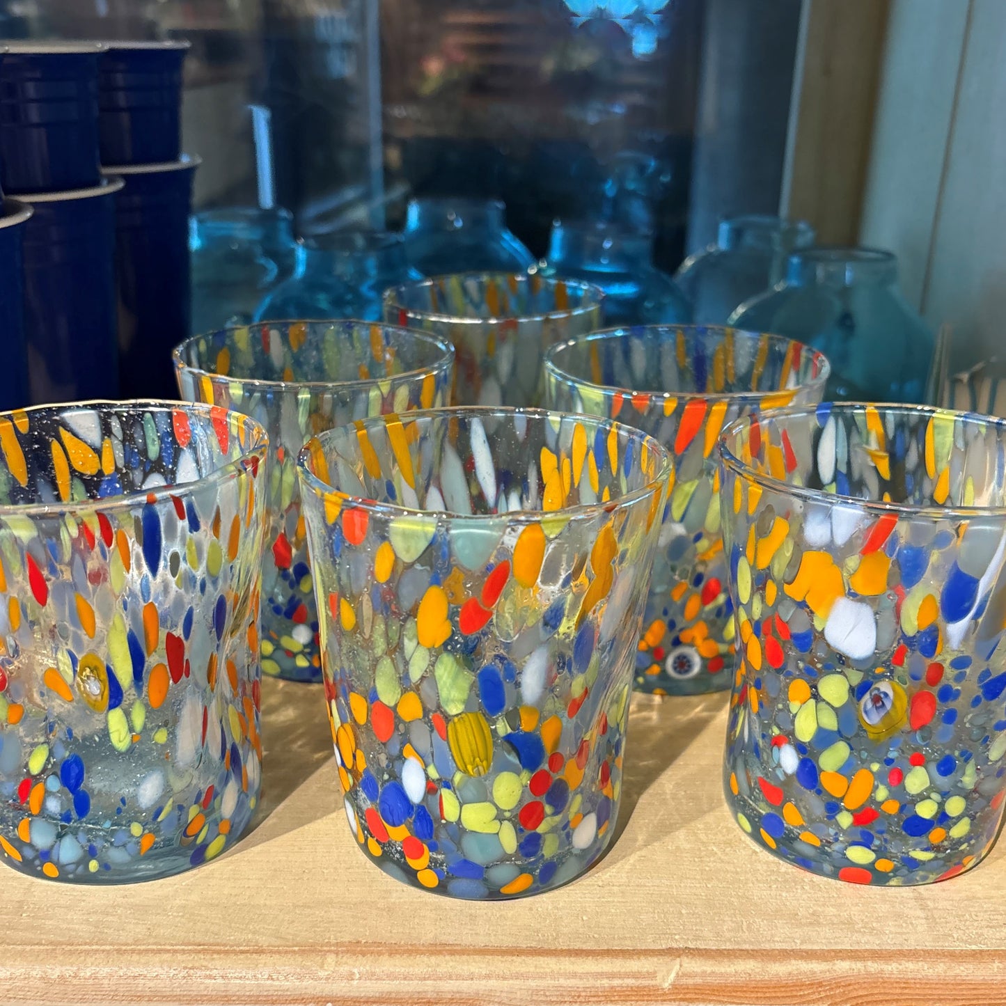 Light Blue Short Murano Tumbler
