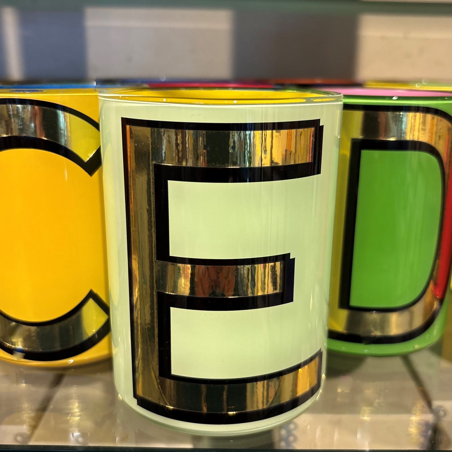 "E" Light Green Bridie Hall Brush Pot