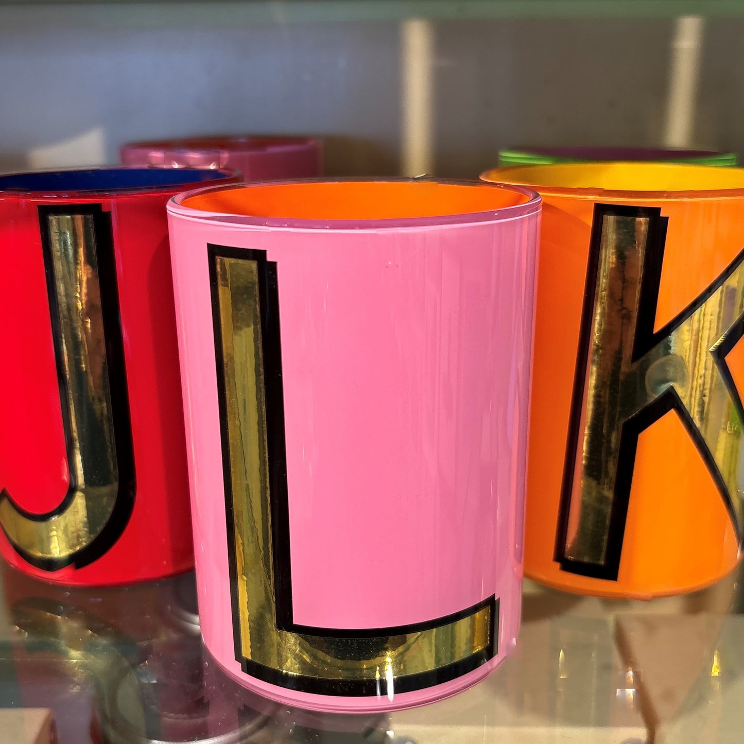 "L" Pink Bridie Hall Brush Pot