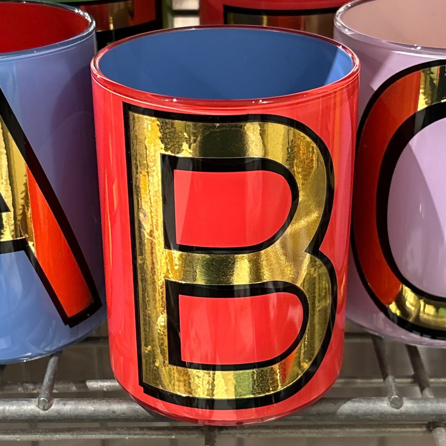 "B" Carnation Bridie Hall Brush Pot