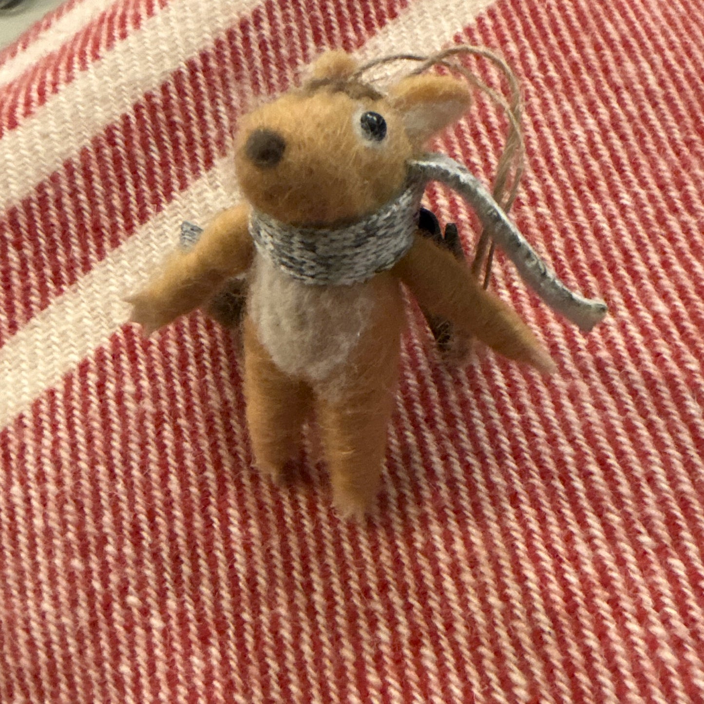 Wool Ski Squirrel Ornament