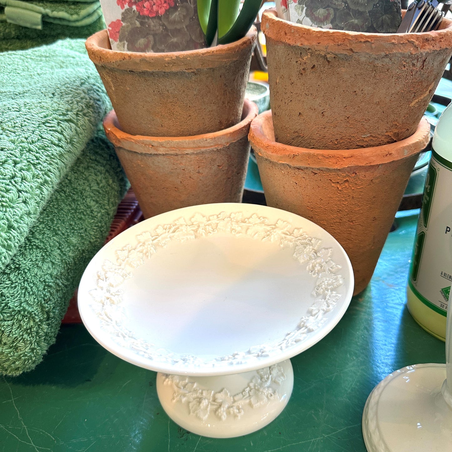 Vintage Wedgwood Embossed Pedestal Bowl