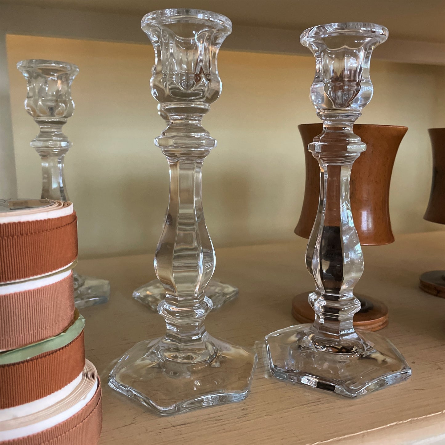 Clear Glass Candlestick
