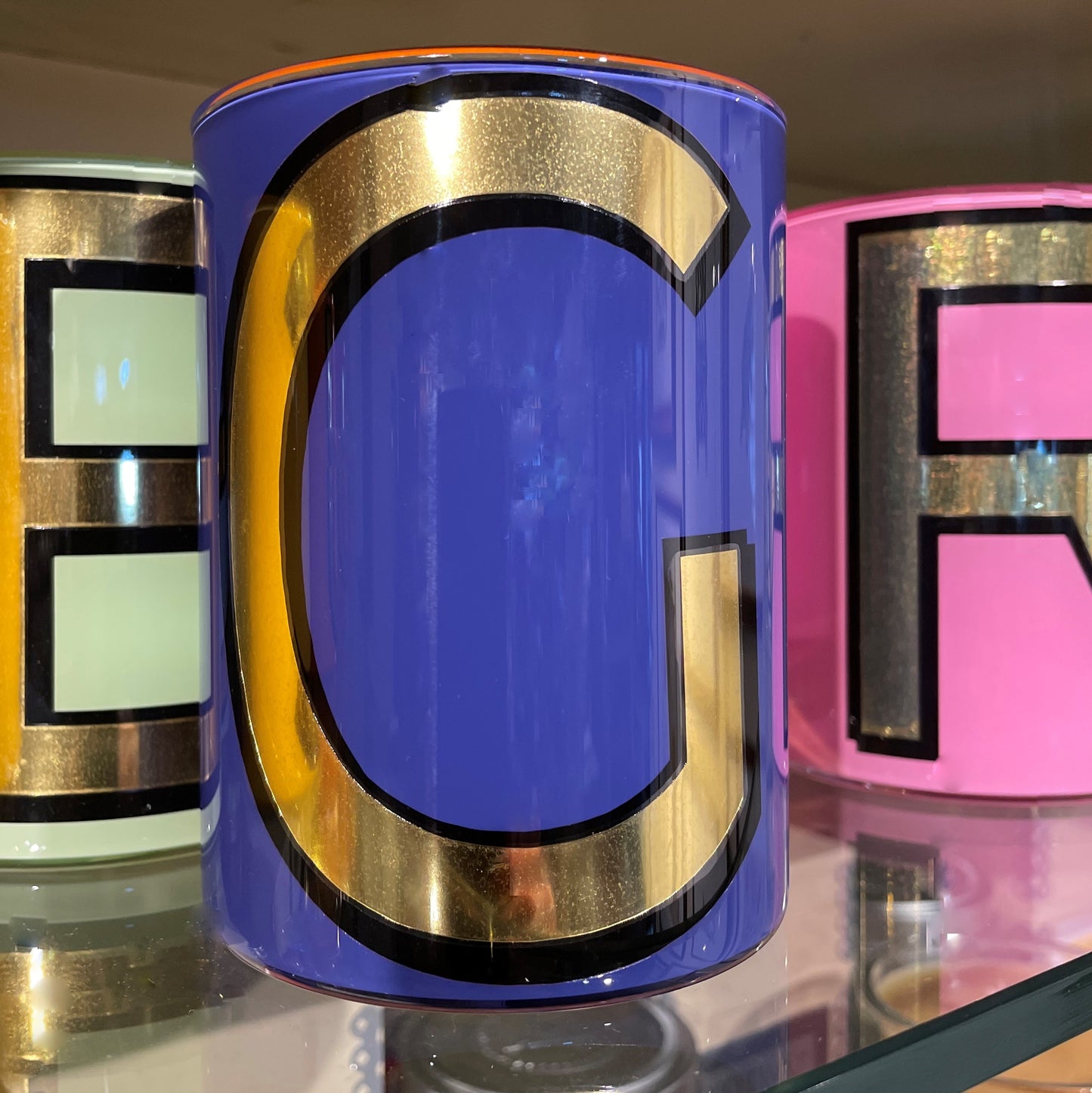 "G" Navy Bridie Hall Brush Pot