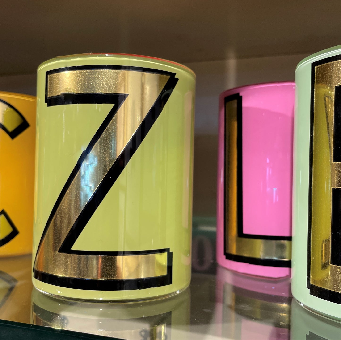 "Z" Pear Green Bridie Hall Brush Pot