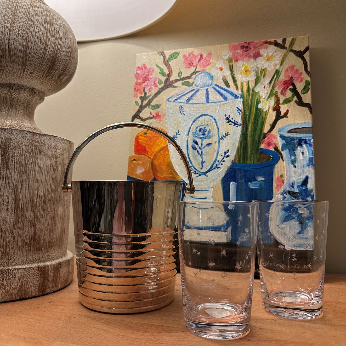Vintage Hotel Silver Ice Pail with Insert