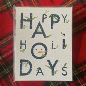 Happy Holidays Text Boxed Cards