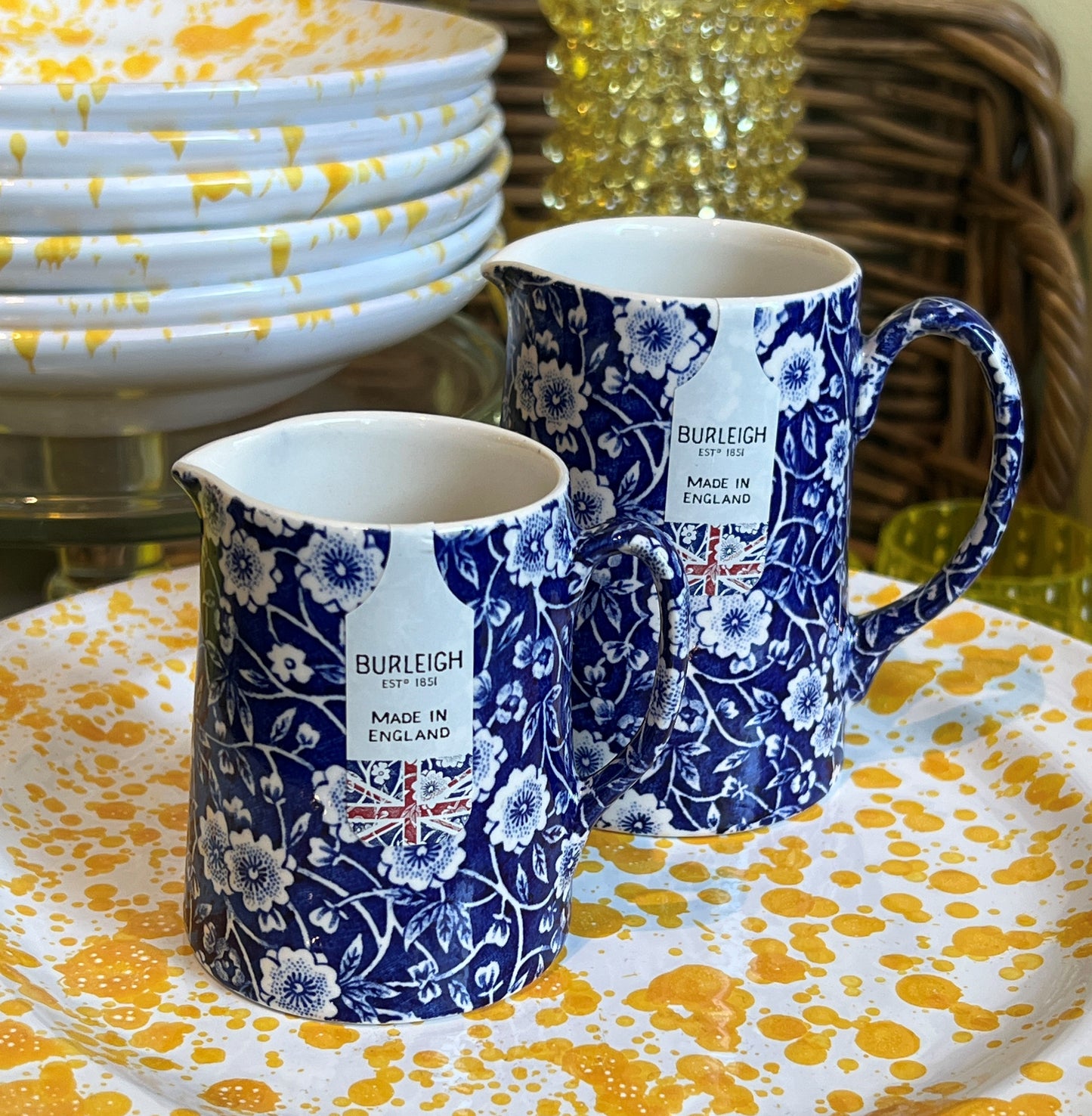 Blue Calico Mini Tankard Jug