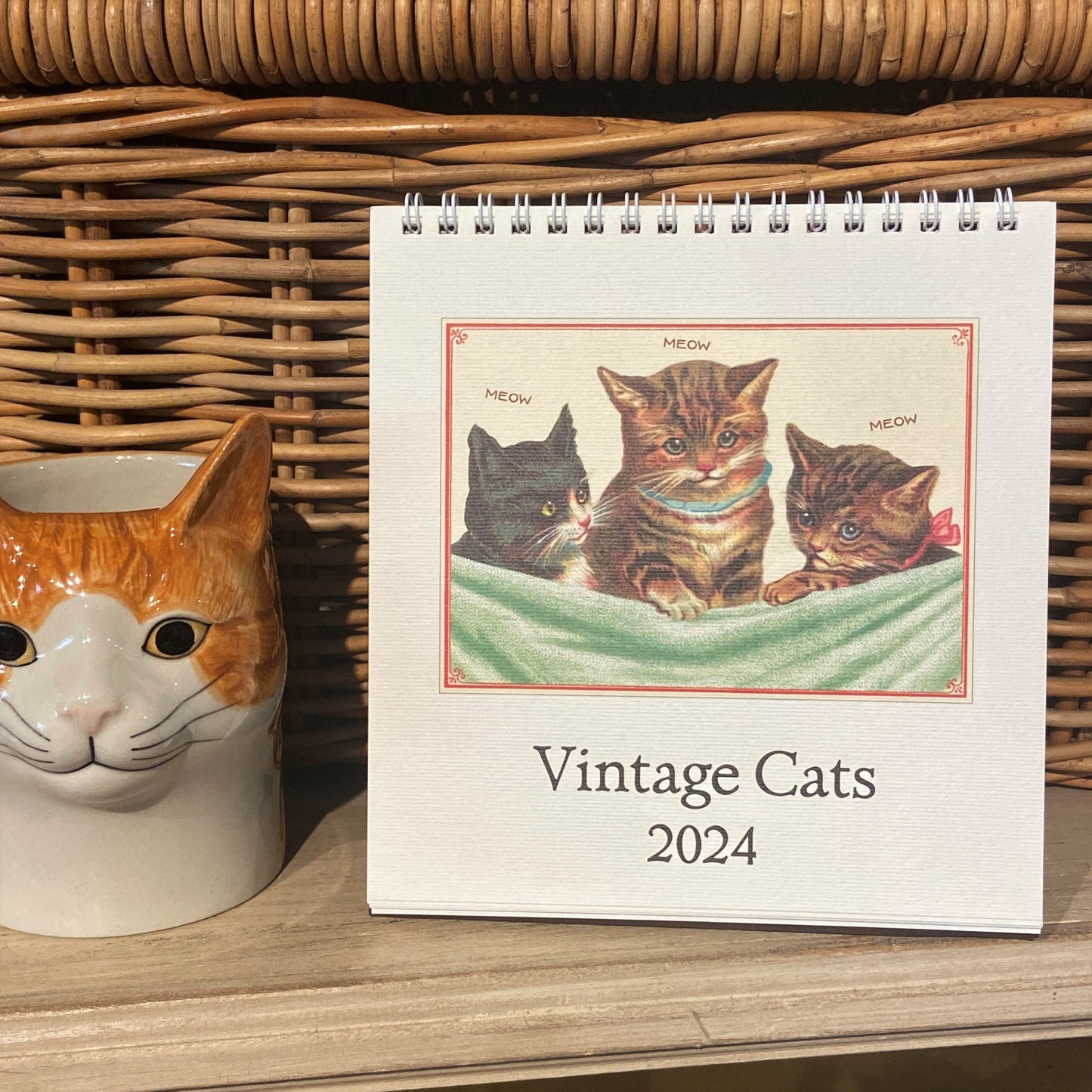 Vintage Cat 2024 Desk Cal