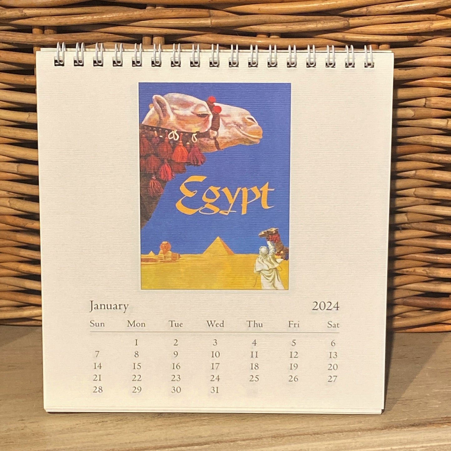 Vintage Travel 2024 Desk Cal