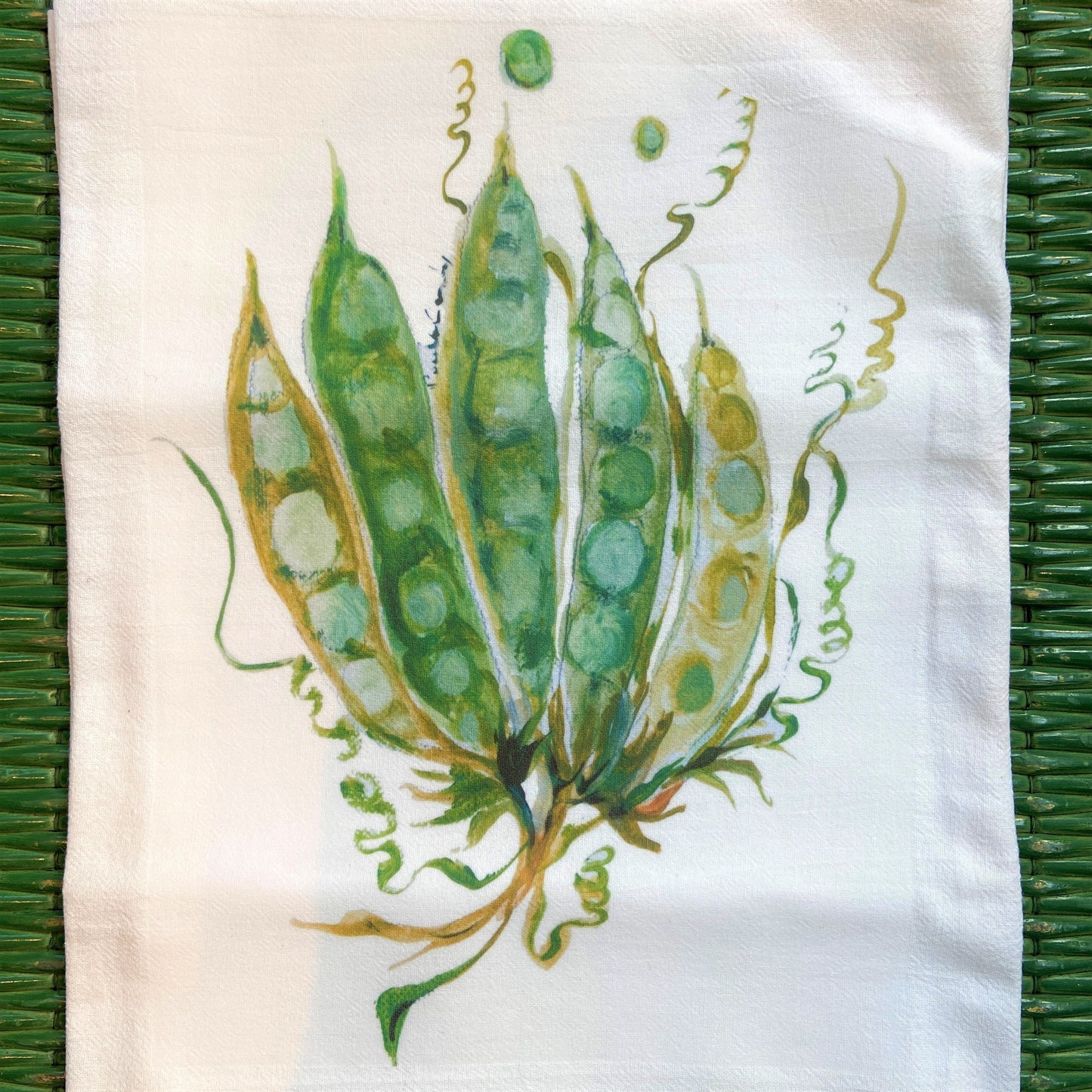 Garden Fresh Peas Flour Sack Towel