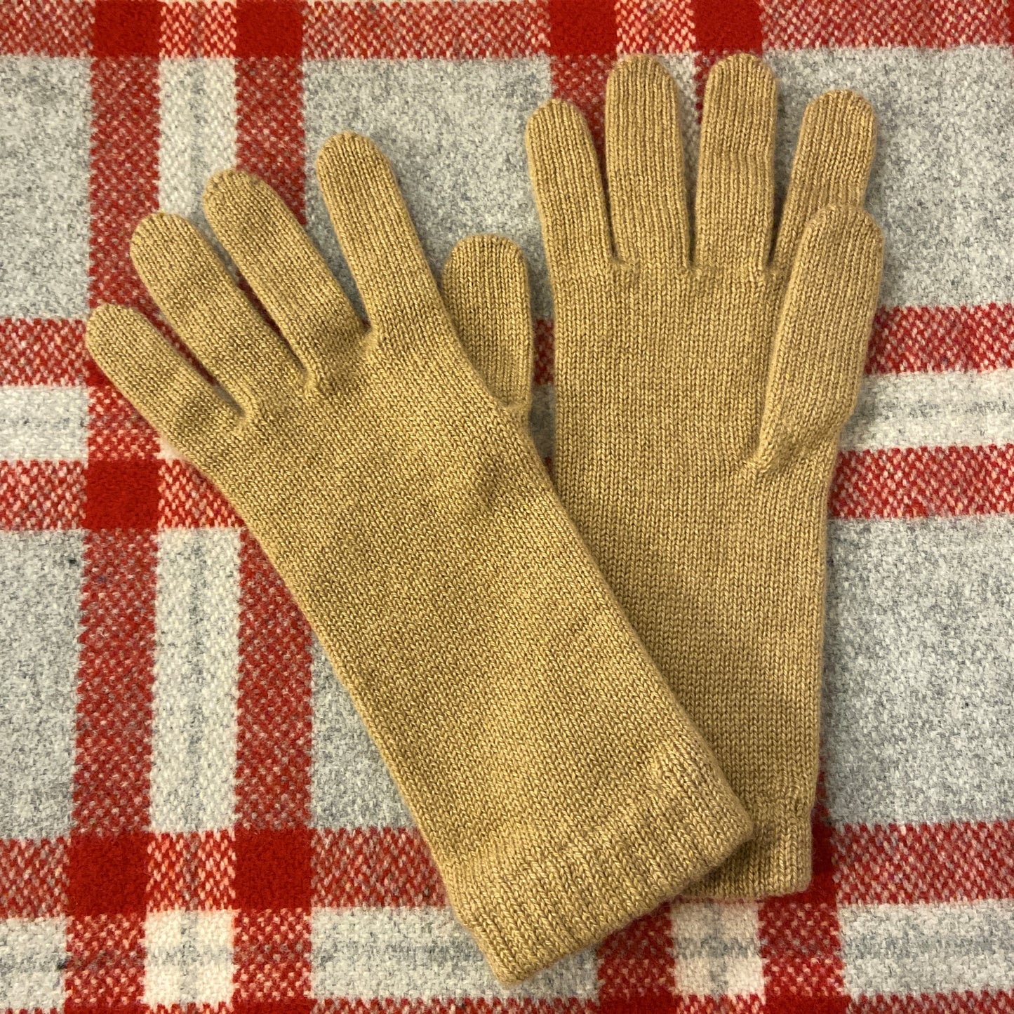 Camel Woman Cashmere Gloves