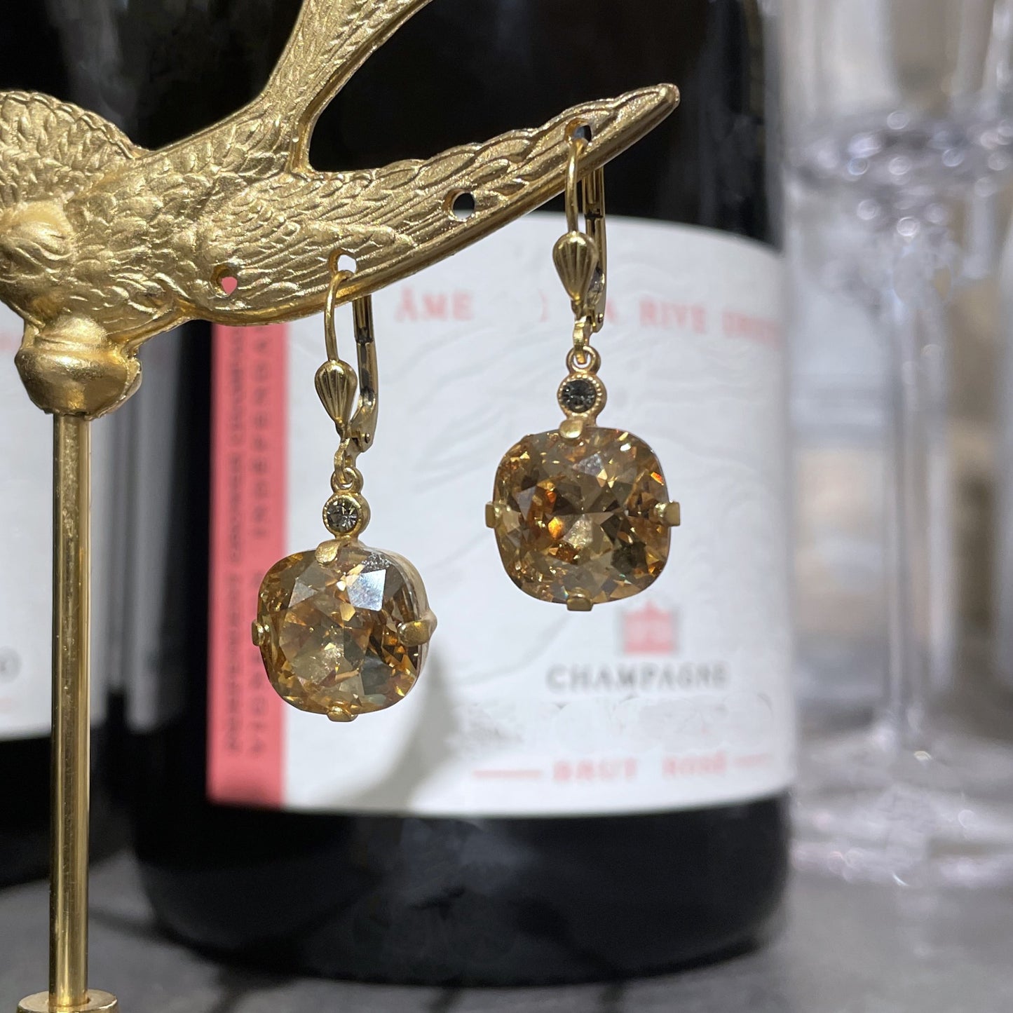 Champagne Classic Crystal Earring