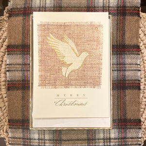 Gold Dove Burlap Boxed Cards
