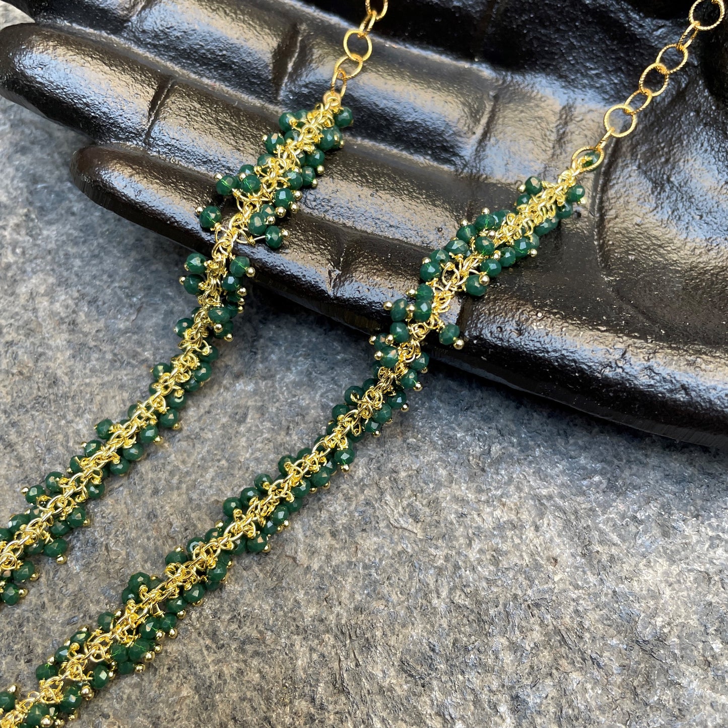 Fringe Green Quartz Necklace