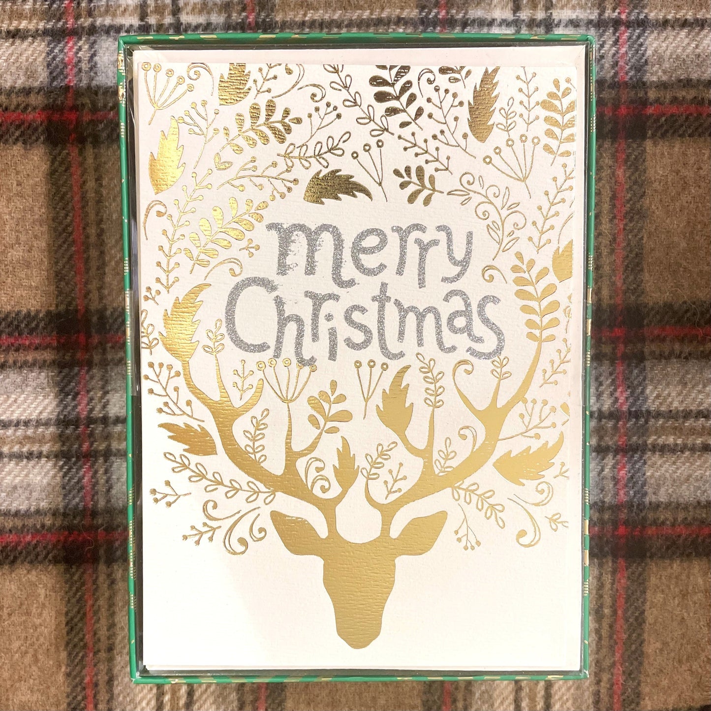 Gold Reindeer Boxed Cards