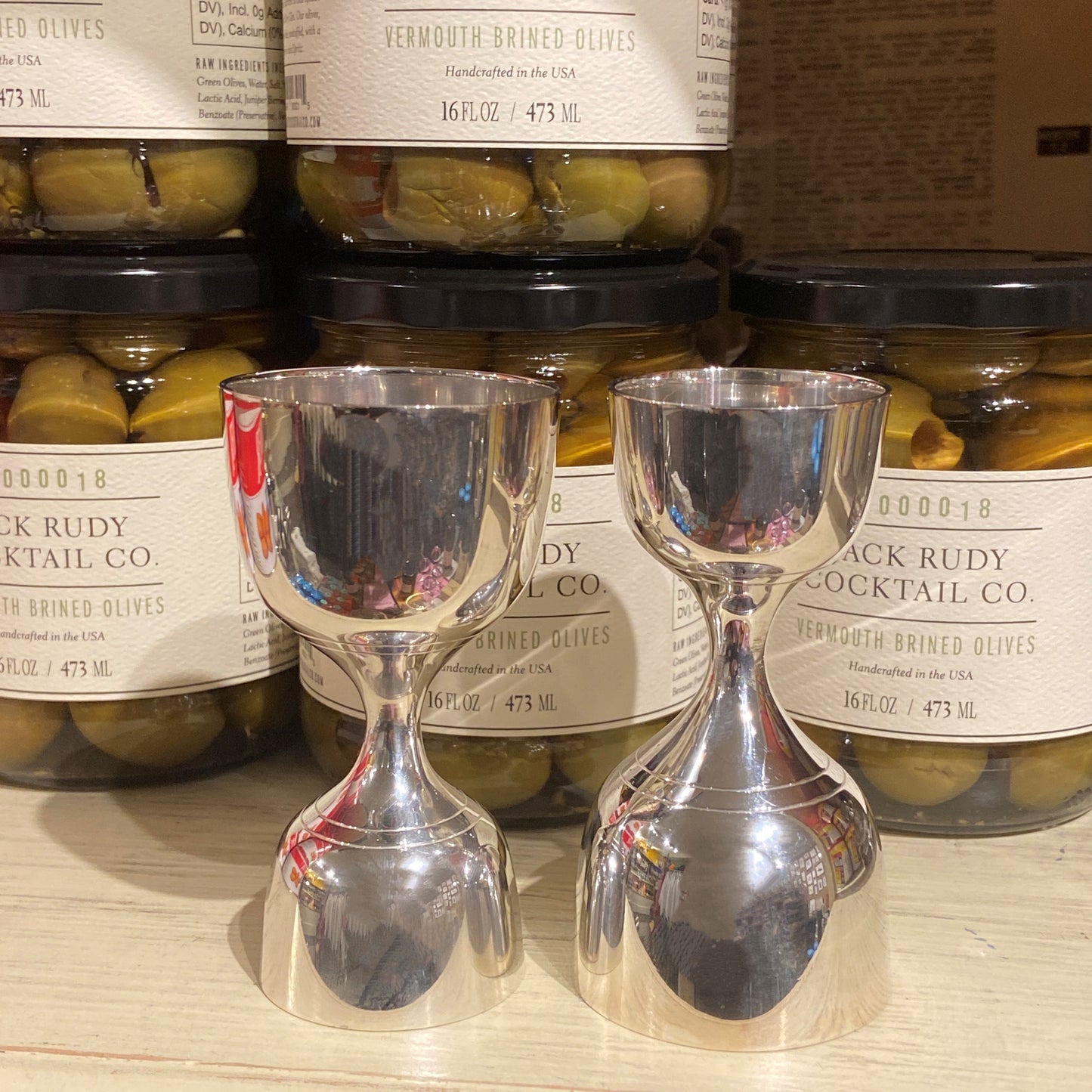 Double Jigger Silver Bulbous