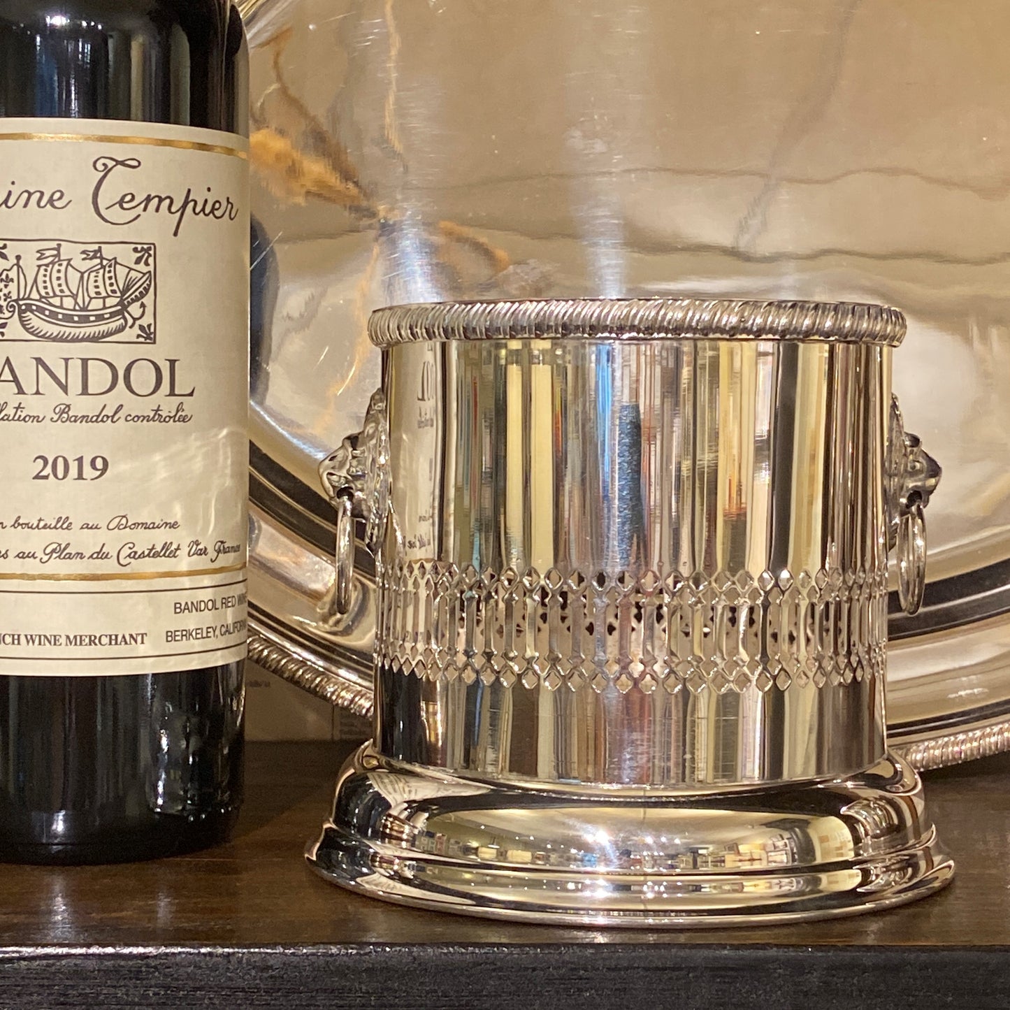 Vintage Hotel Silver Syphon Stand