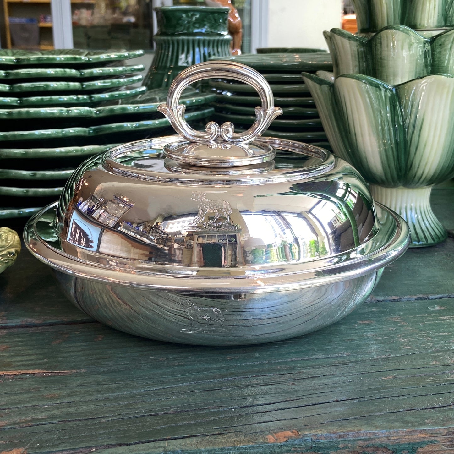 Vintage Hotel Silver Entree c 1860