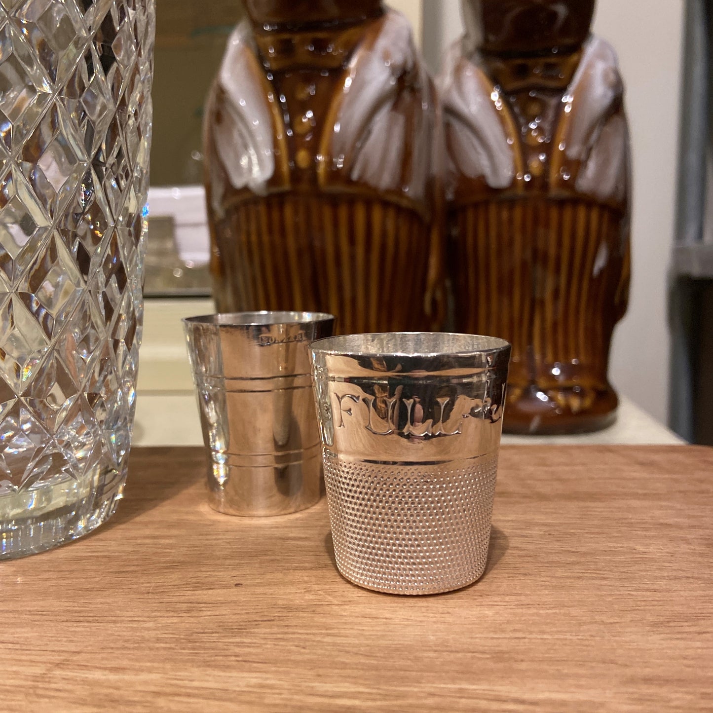 Vintage Hotel Silver Thimble Bar Jigger