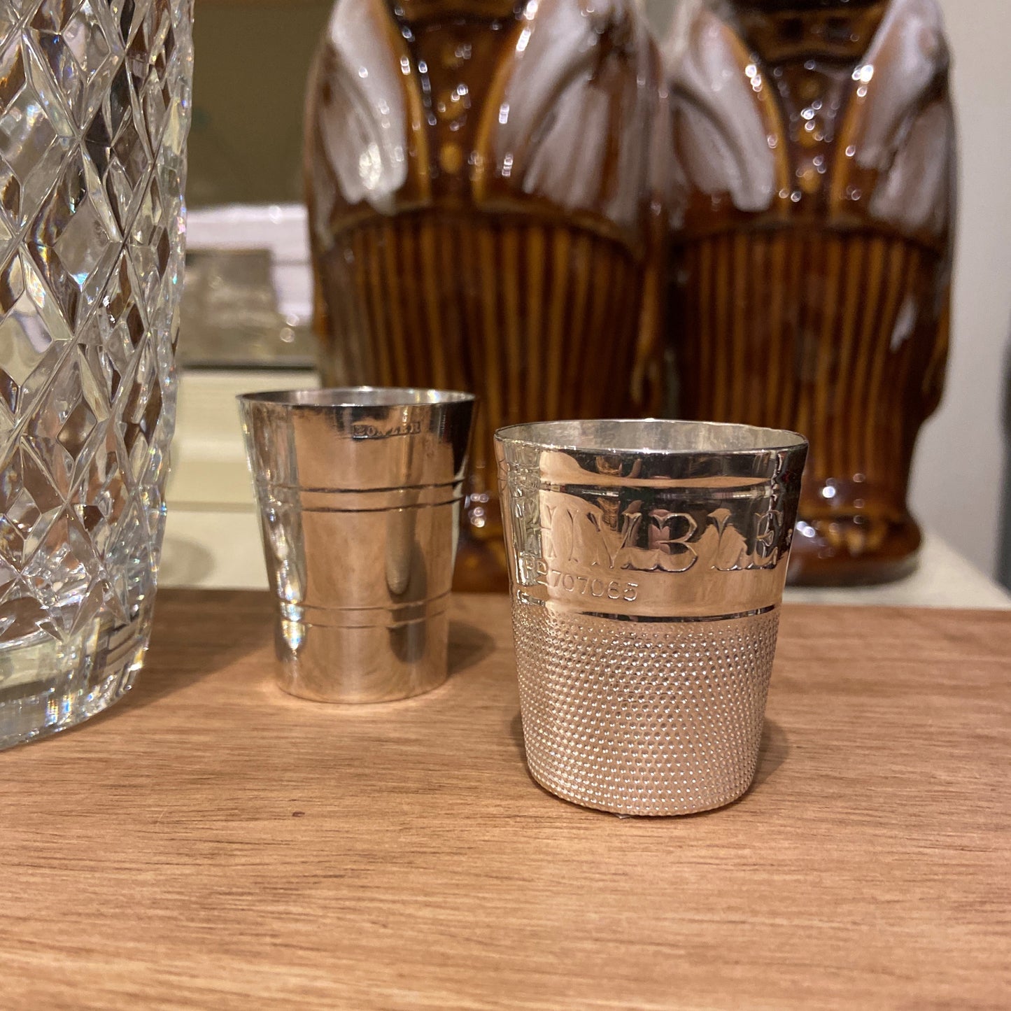 Vintage Hotel Silver Thimble Bar Jigger