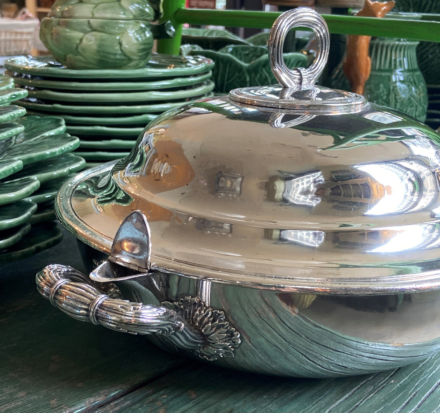 Vintage Hotel Silver Poseidon Serving Dish