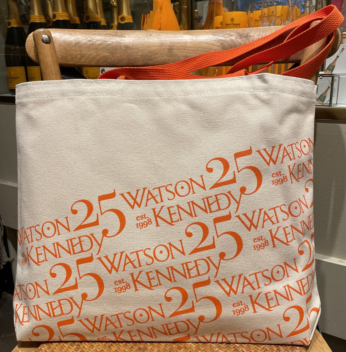 WK 25th Anniversary Orange Tote Small Print