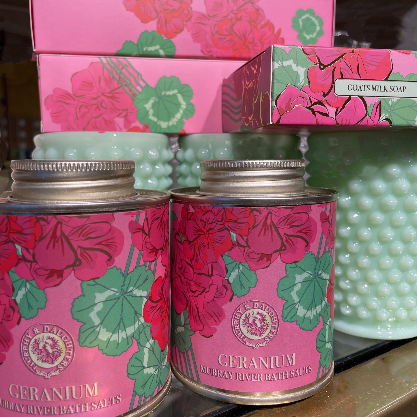 Geranium Bath Salt Tin