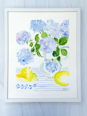 Hydrangeas & Lemons by Jeanne McKay Hartmann