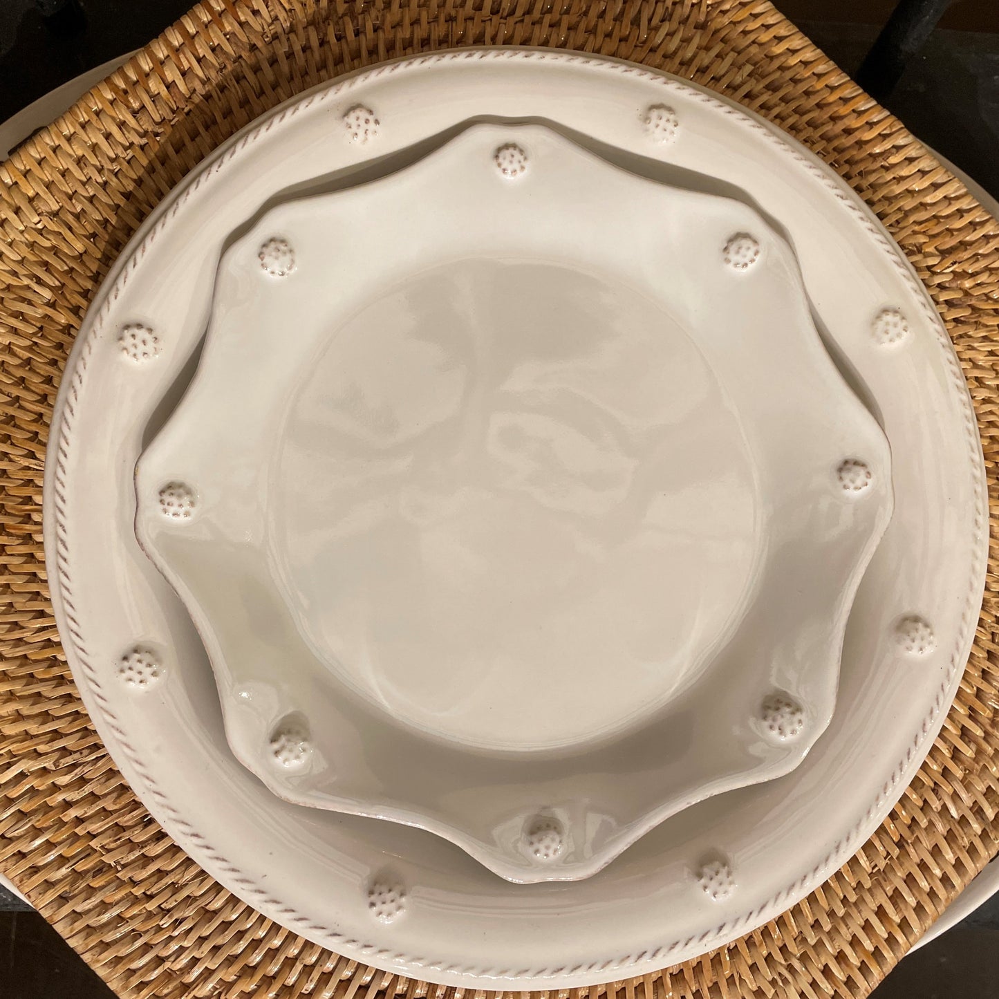 B&T Scalloped White Dessert Plate