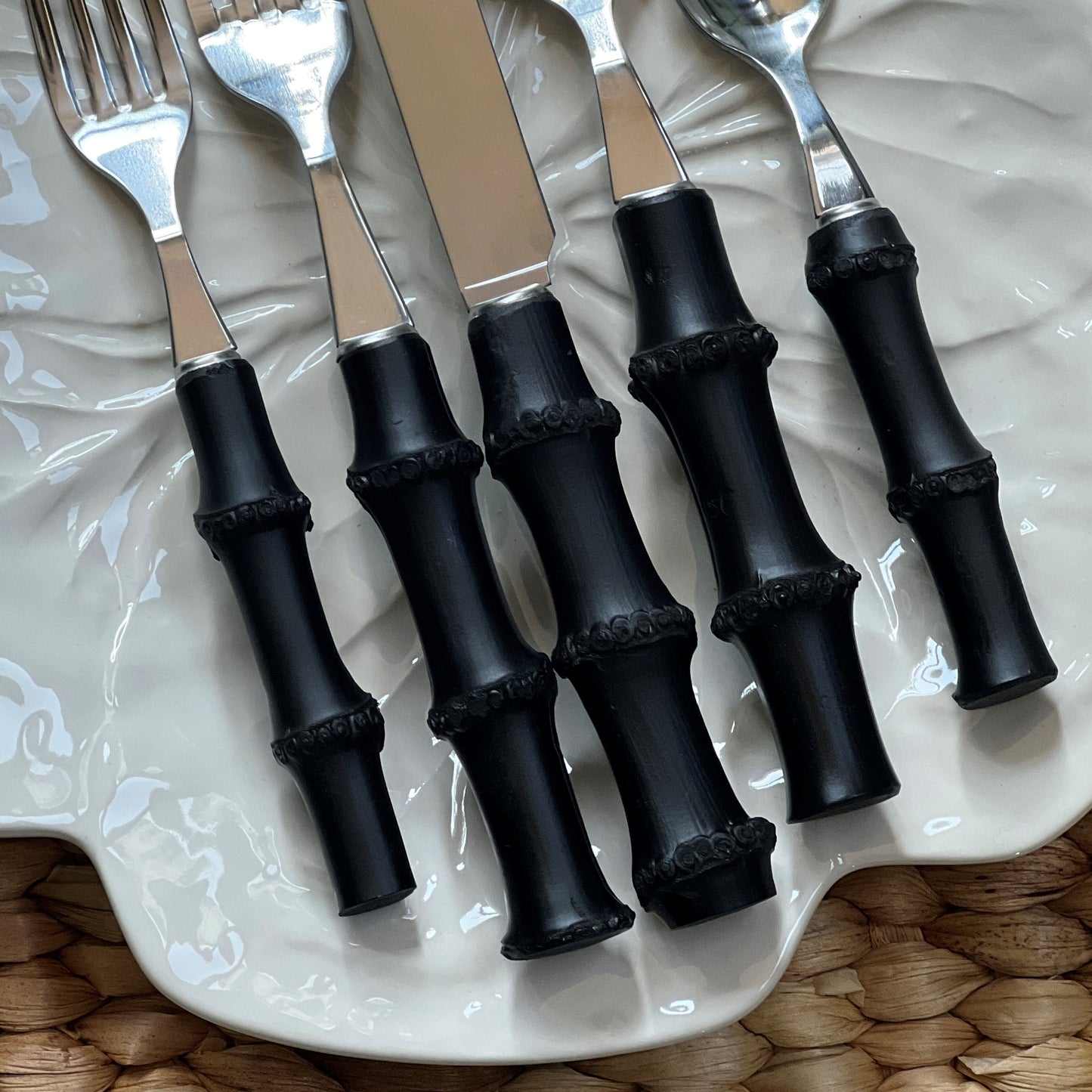 Black Bamboo Place Setting