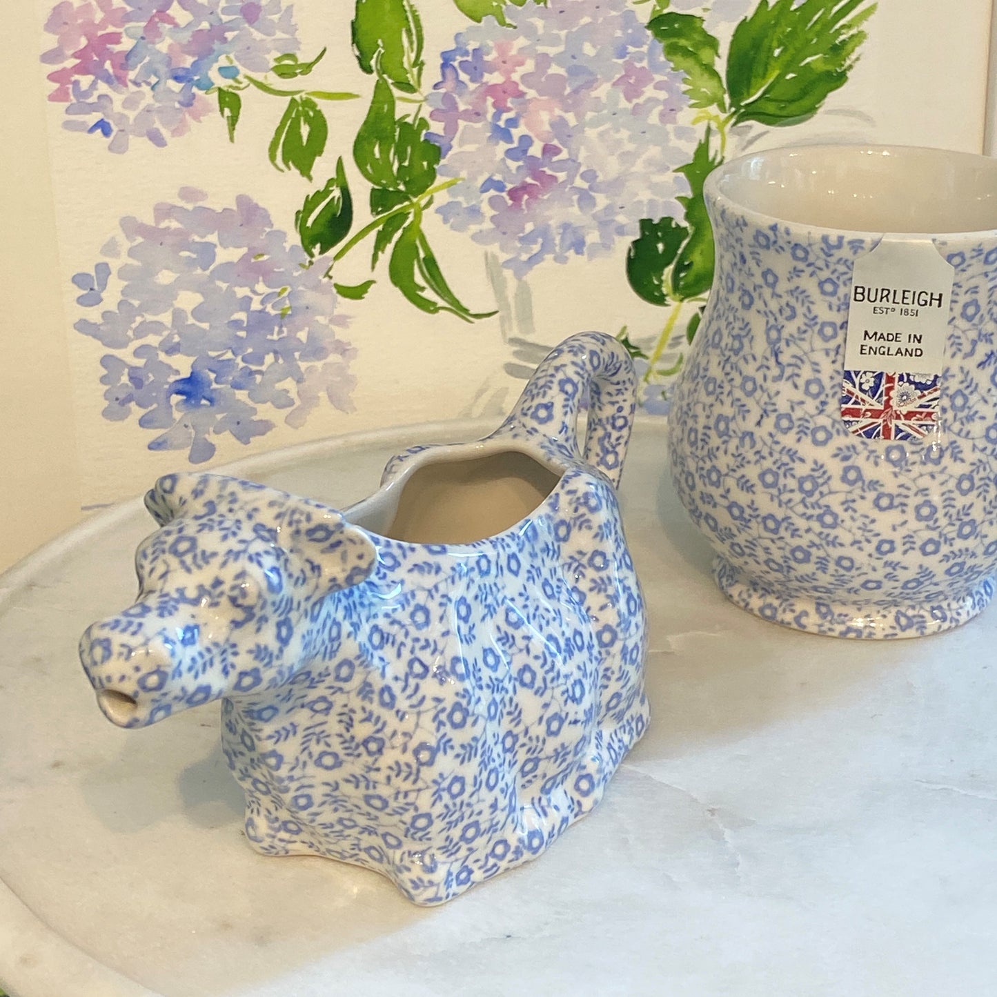 Blue Felicity Cow Creamer