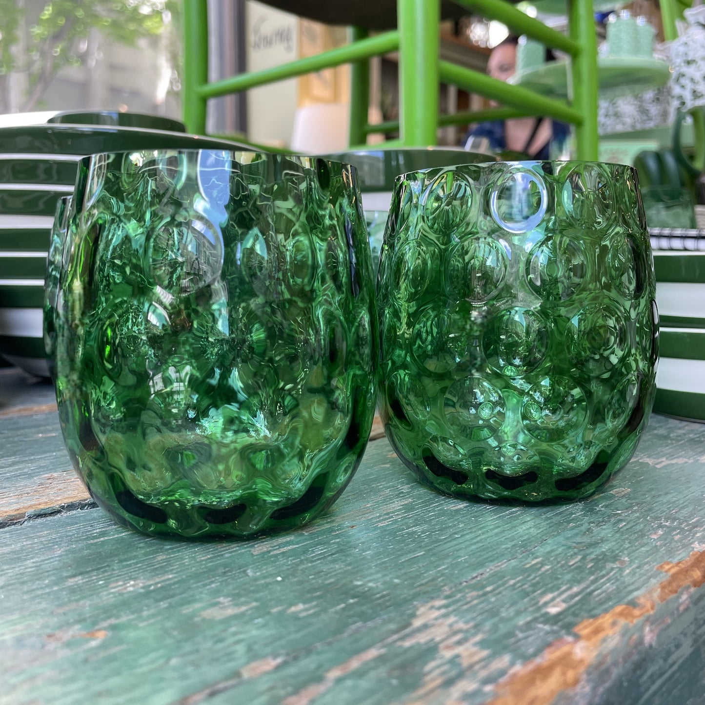 Green Round Bubble Tumbler