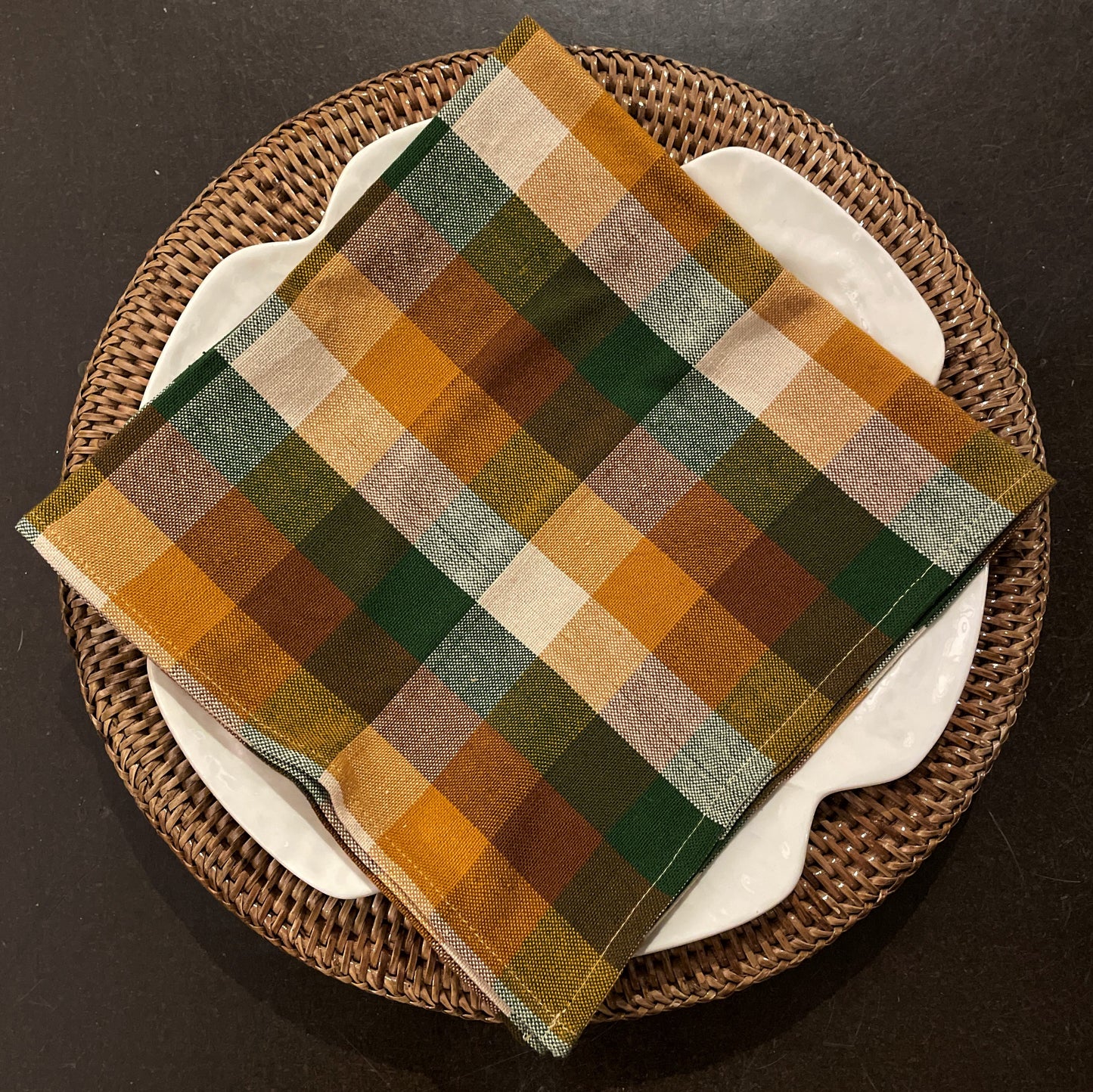 Hudson Plaid Napkin Set