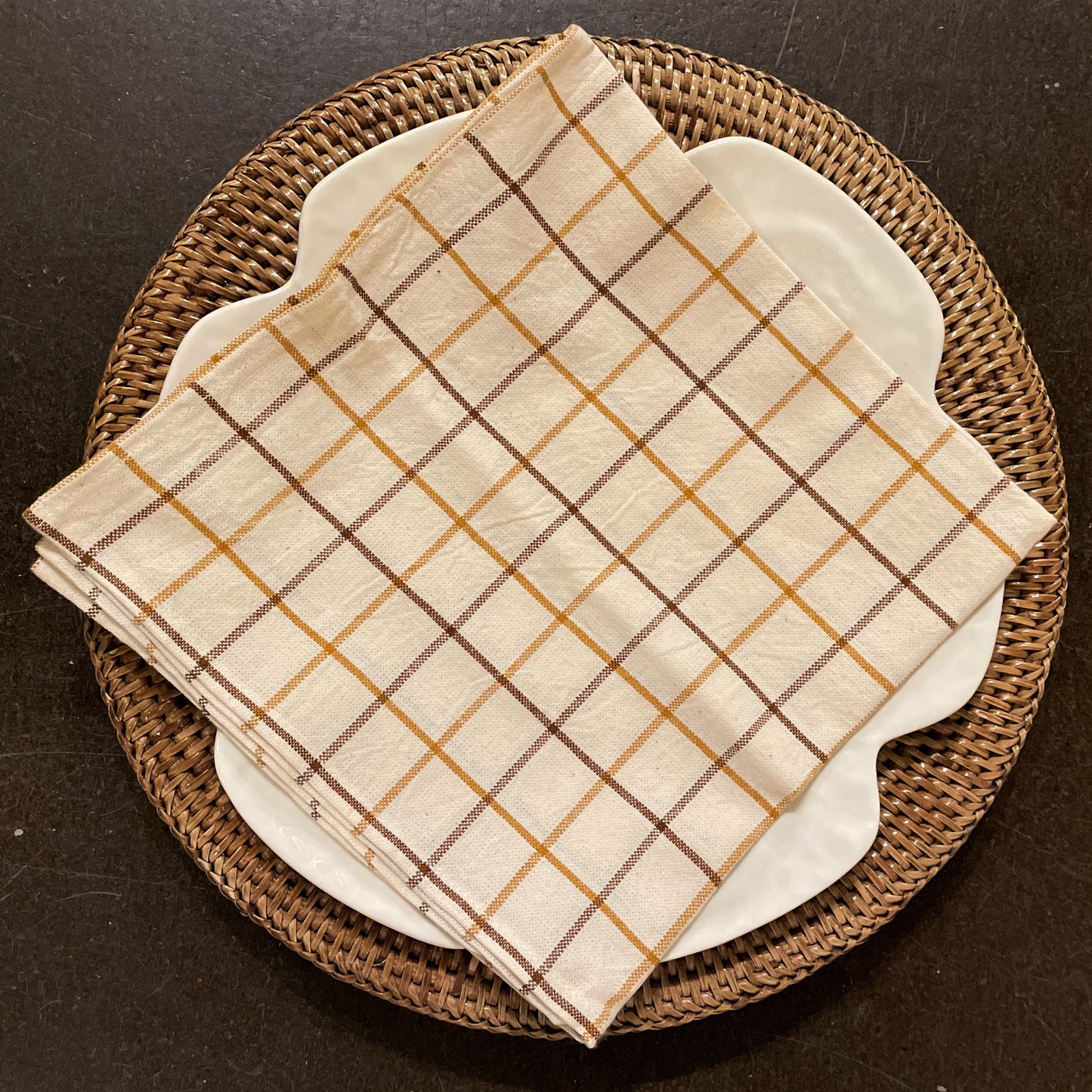 Lattice Nutmeg Napkin Set