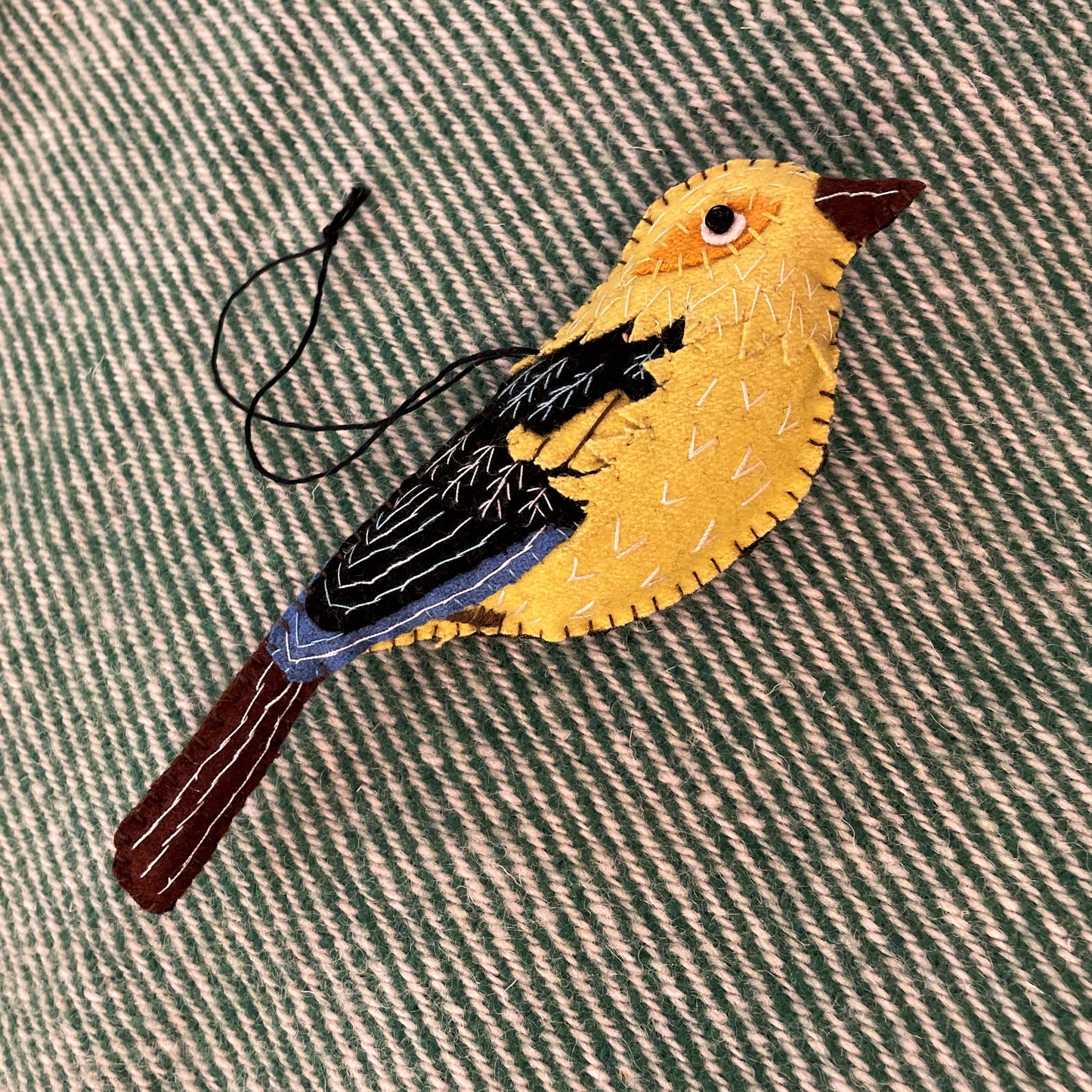 Hand Stitched Tanager Ornament