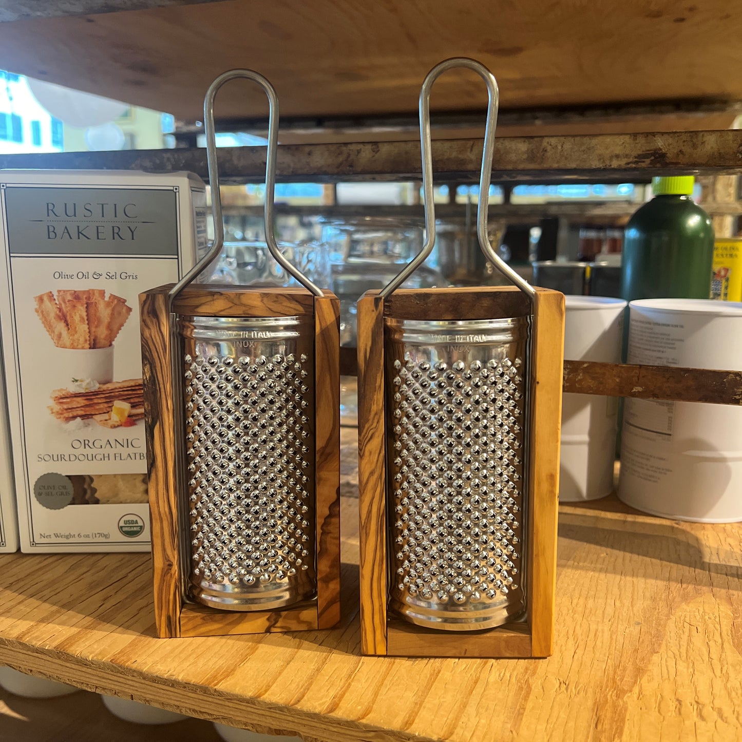 Italian Olivewood Box Cheese Grater