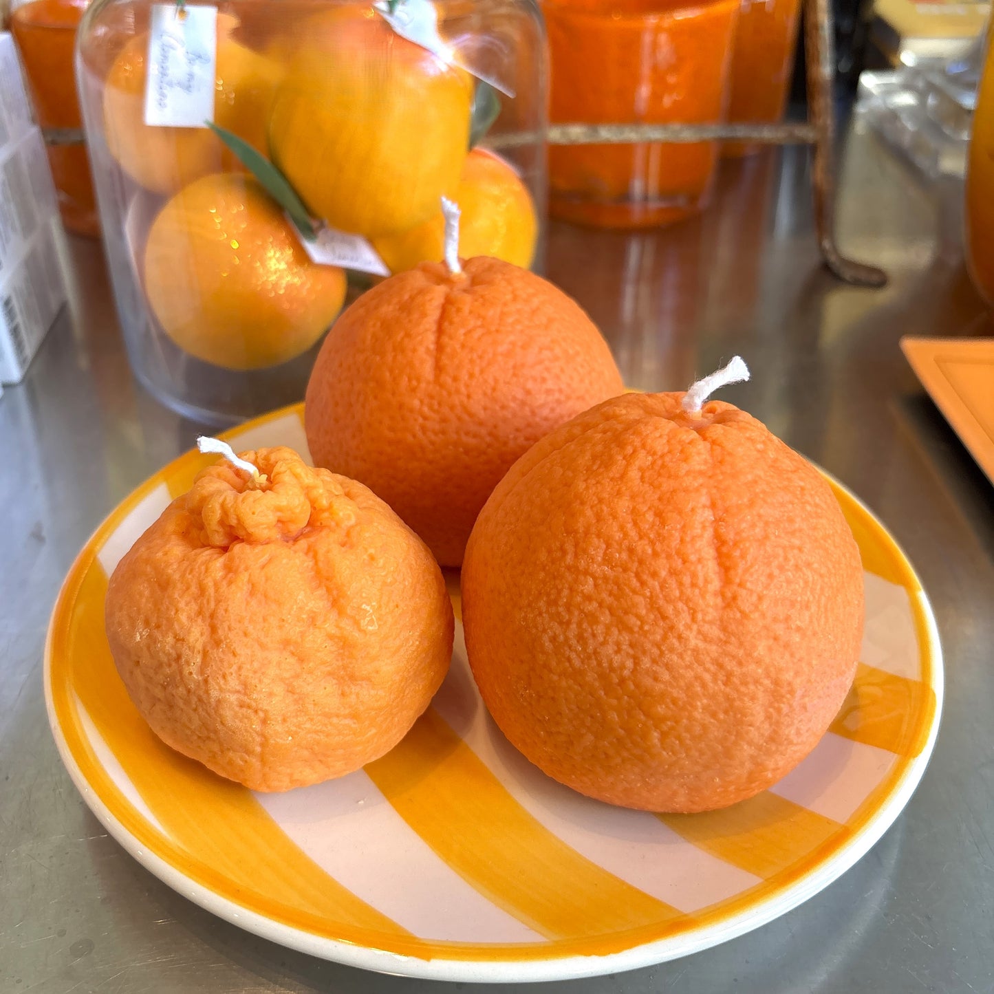 Large Orange Candle