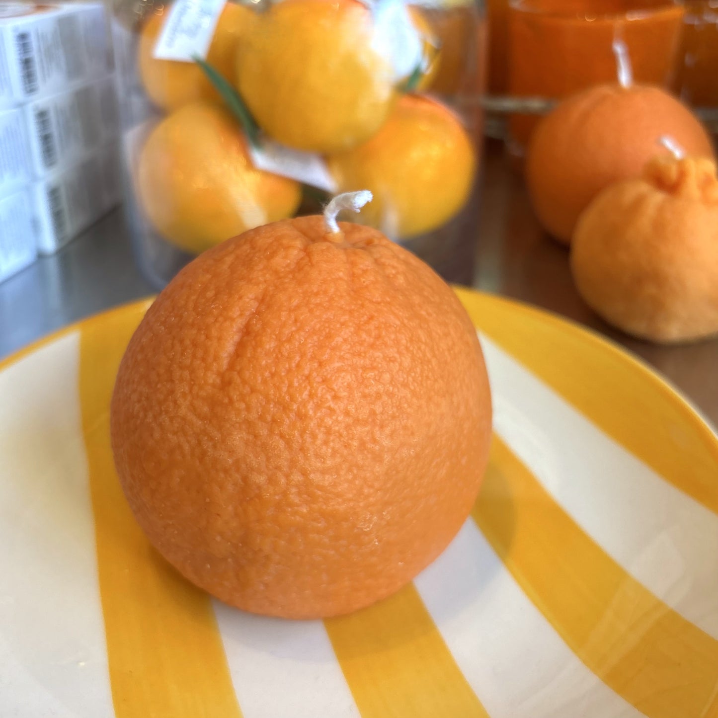 Large Orange Candle