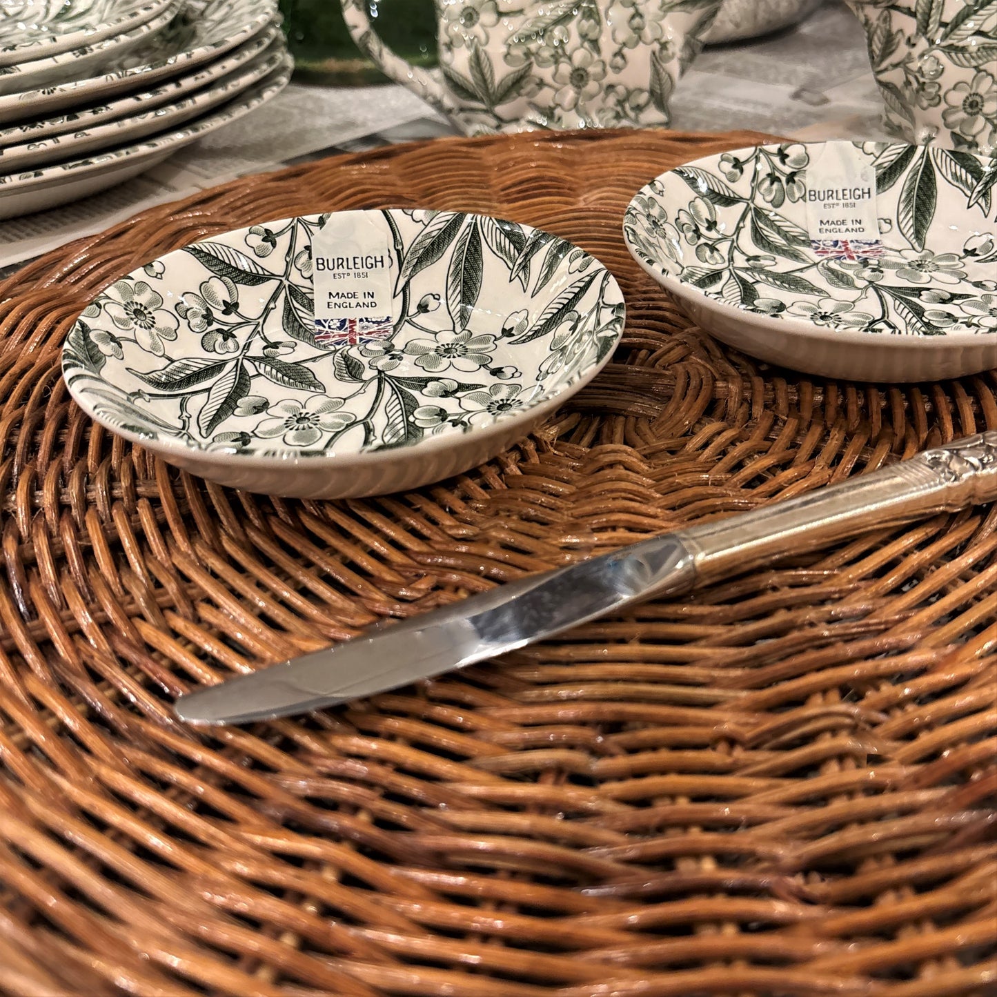 Green Prunus Butter Dish