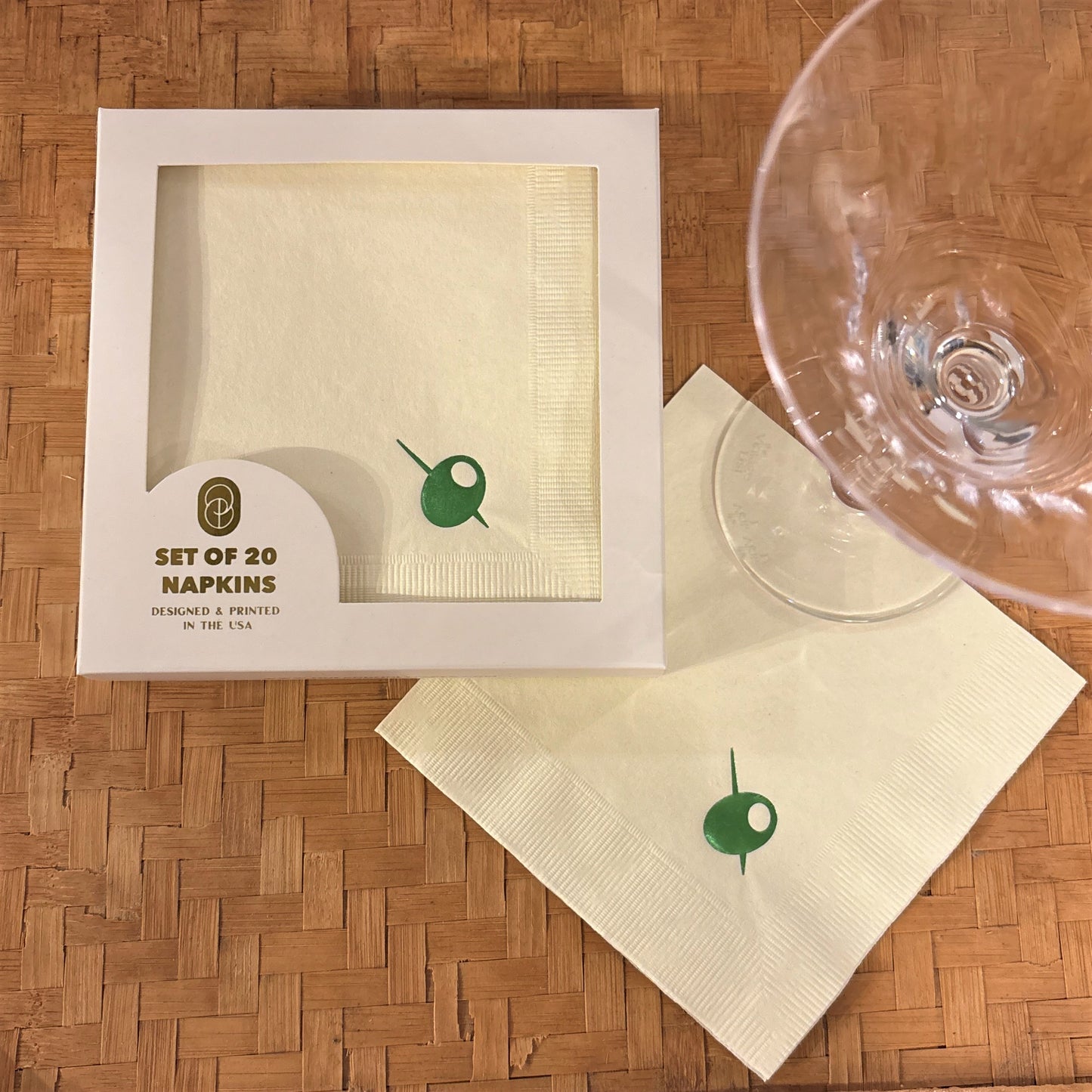 Olive Cocktail Napkins