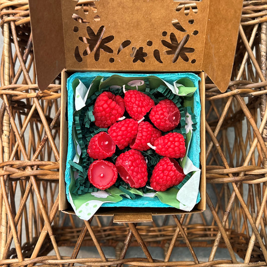 Beeswax Raspberry Birthday Candles