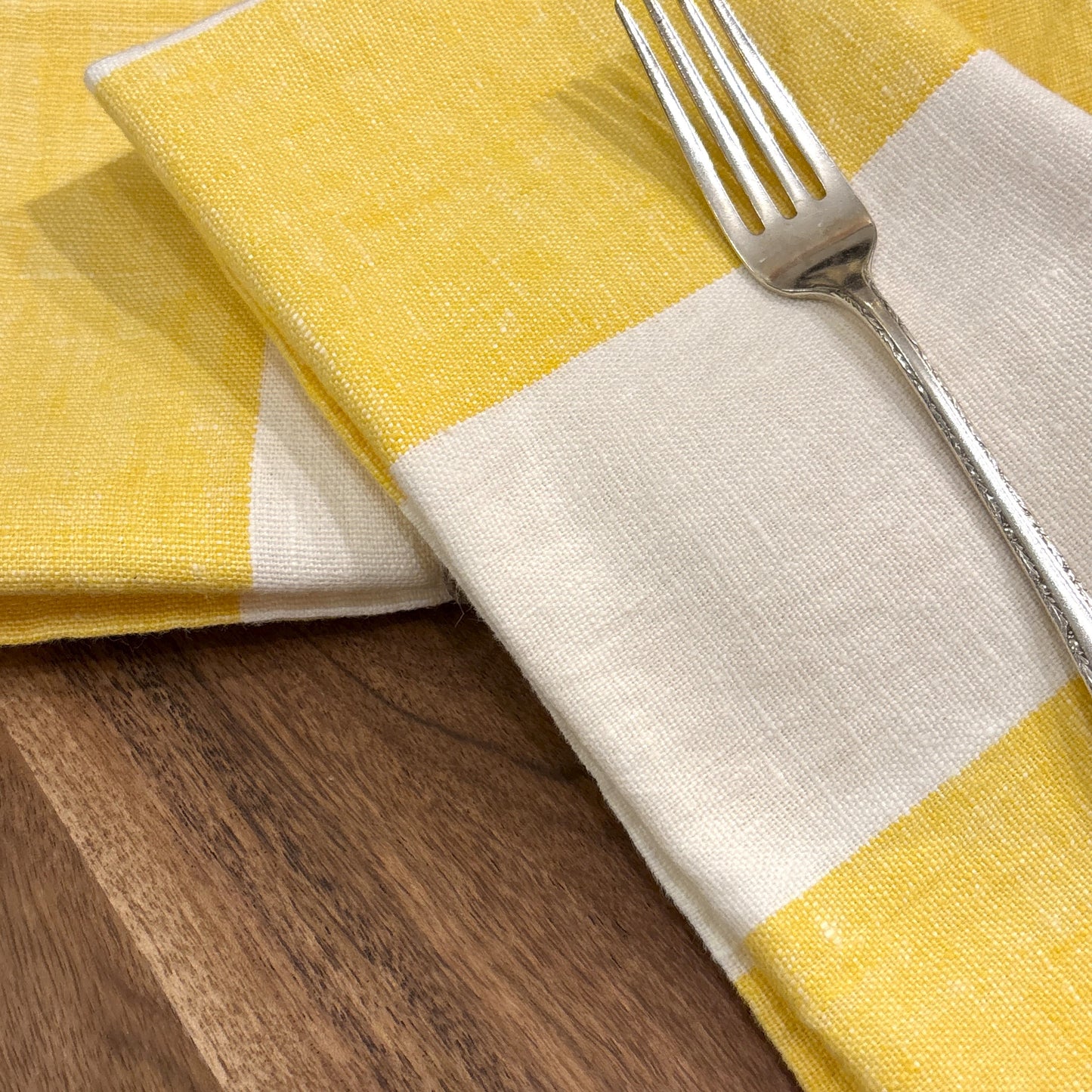 Yellow Striped Napkin Set